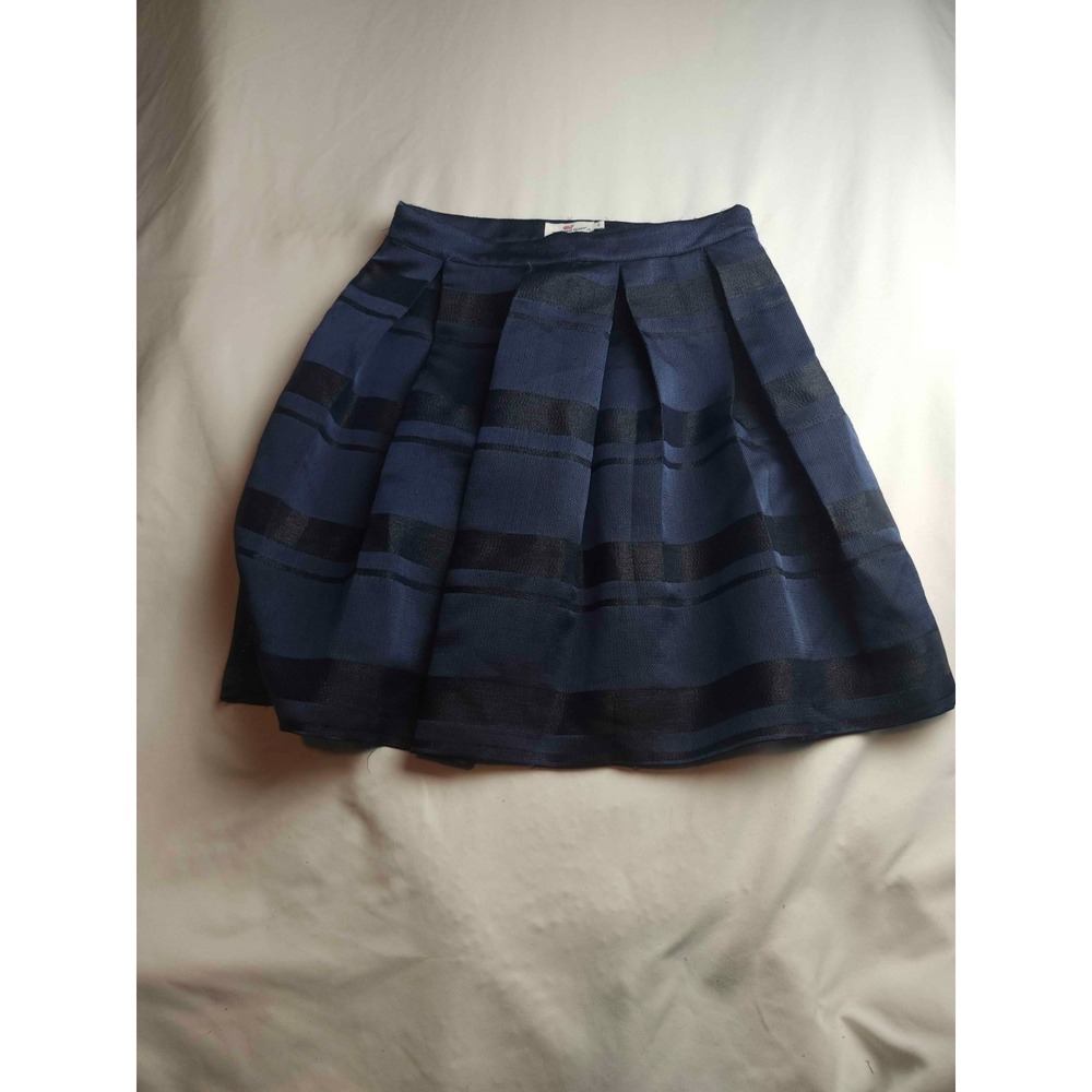 Vineyard Vines Skirt 2 Blue Black Metallic Pleated School Girl Preppy Academia